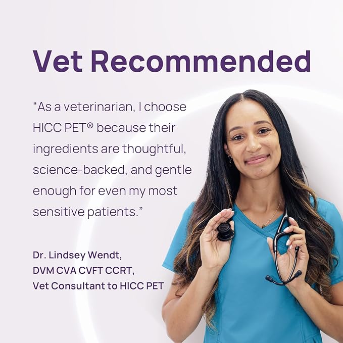 HICC PET Toothbrush for Dogs & Large Cats, Vet-Recommended Ergonomic Pet Toothbrush for Easy Teeth Cleaning, Gentle on Gums, Cat & Dog Dental Care, Improves Oral Hygiene. Toothpaste Not Included