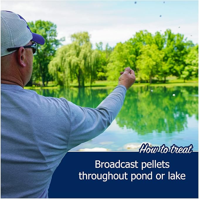 Muck Remover Pellets 25 lb Pond Tablets Treat 6.25 Acres - Lake Muck Remover, Pond Sludge Reducer | Farm Pond Treatment