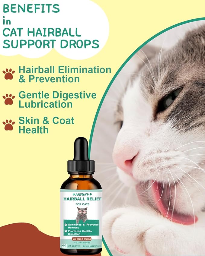 Lysine for Cats and Hairball Treatment for Cats - Support Immunity, Respiratory Health - Hairball Remedy- Promote Healthy Digestion - Roast Chicken & Cat Grass Flavor, for All Ages & Breeds