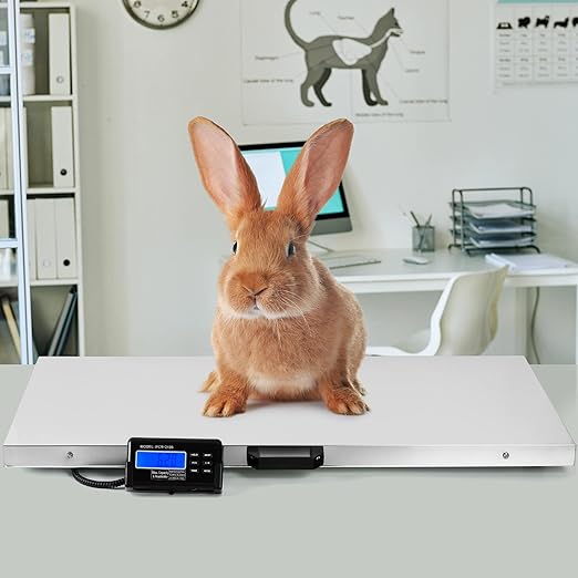 Houseables Dog Scale, Dog Scale for Large Breed, Pet, 660 LB, Livestock, Pet Weight, Animal, Veterinary, Sheep, Goat, Pig, Shipping, Packages, Weighing, Puppy, Vet, Heavy Duty, Digital, 41x21 Platform