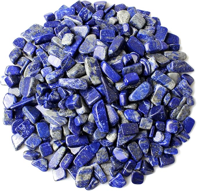 WAYBER Crushed Deep Blue Lapis Lazuli, Decorative Gravel Stones, 1 Pound | Toxin-Free, Fade-Resistant, Ideal for Reiki Healing, DIY Crafts, Vase Filler, Aquarium & Bonsai Decoration