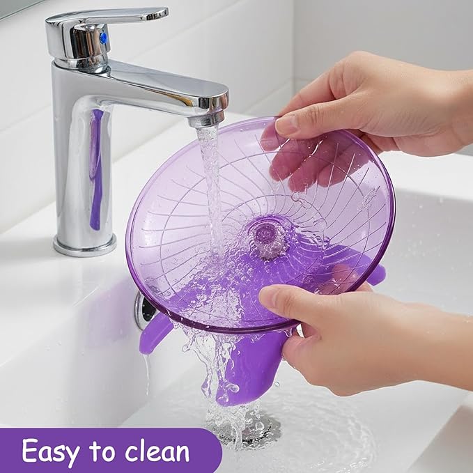 Homoyoyo Silent Flying Saucer Hamster Wheel for Small Pets, Violet Plastic Running Wheel Suitable for Hamsters, Gerbils, Chinchillas, Guinea Pigs, and Hedgehogs, Quiet Exercise for Cage Use