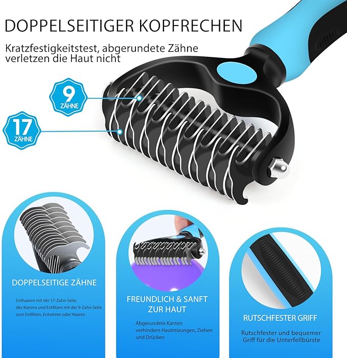 3PC Dog Brush Kit - Self-Cleaning Slicker Brush with Bath Brush & Undercoat Rake | Deshedding Tools for Large - Small Dogs & Cats, Professional Pet Grooming Set for Heavy Shedding, Black
