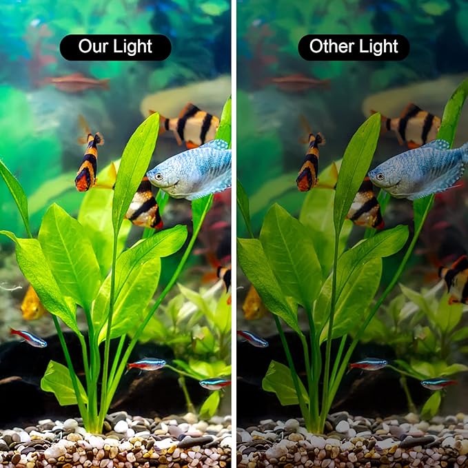 WEAVERBIRD Double Head Aquarium Fish Tank Light 15W 32 LED Aquarium Planted Clip Lamp 1600LM White LED Lighting for 8-15 Inch Fish Tank