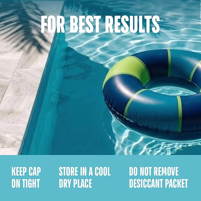 JNW 7-in-1 Pool Test Strips, 150 Quick & Accurate Test Strips for Pool Water, Spa Test Strips for Hot Tub, Chlorine Test Strips, Bromine, pH, Alkalinity, Hardness & More - Swimming Pool Test Kit