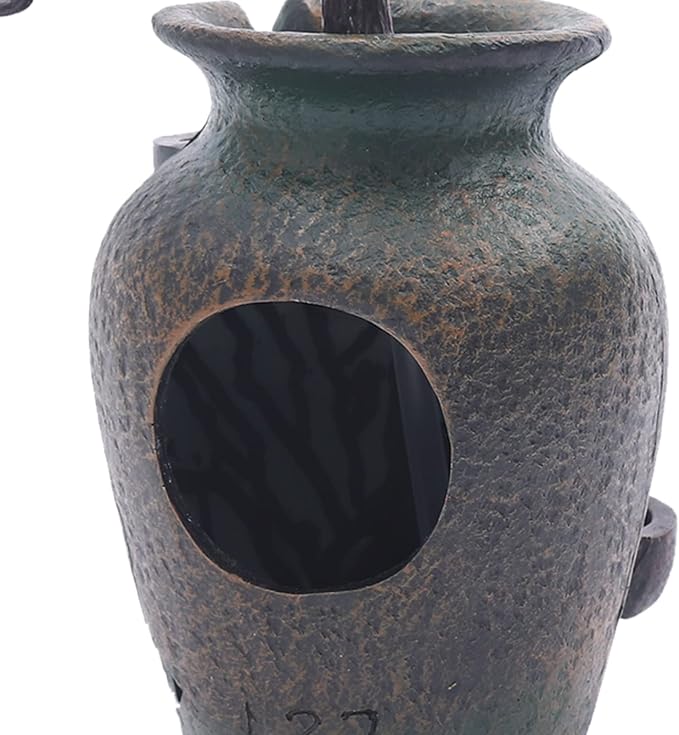 Indoor Fountain Rockery Tabletop Fountain with Flowers | Water Feature Meditation Desktop Fountains for Home Office Decor or Giving 11.8' x 7.1'' x 15.8''