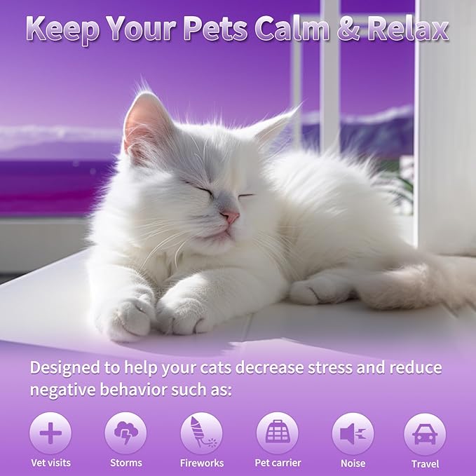 Cat Calming Diffuser Advanced Cat Pheromones Calming Diffuser, Enhanced Calming Pheromone Diffuser, 60 Day Starter Kit (48 mL*2pcs)