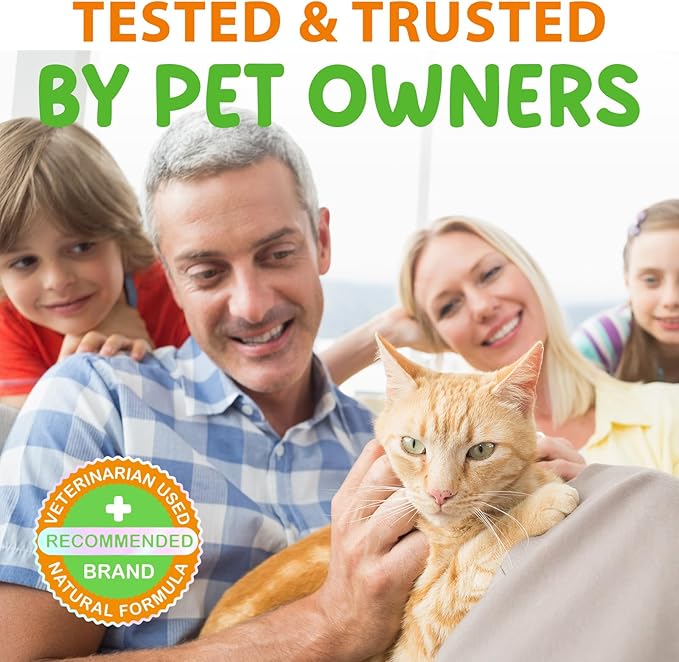 Hairball Relief for Cats, Natural Cat Hairball Treatment with Natural Ingredients & Vitamins - Kitten Furball Treatment, Supports Skin & Coat, Digestion, Immune Support for All Cats (2)