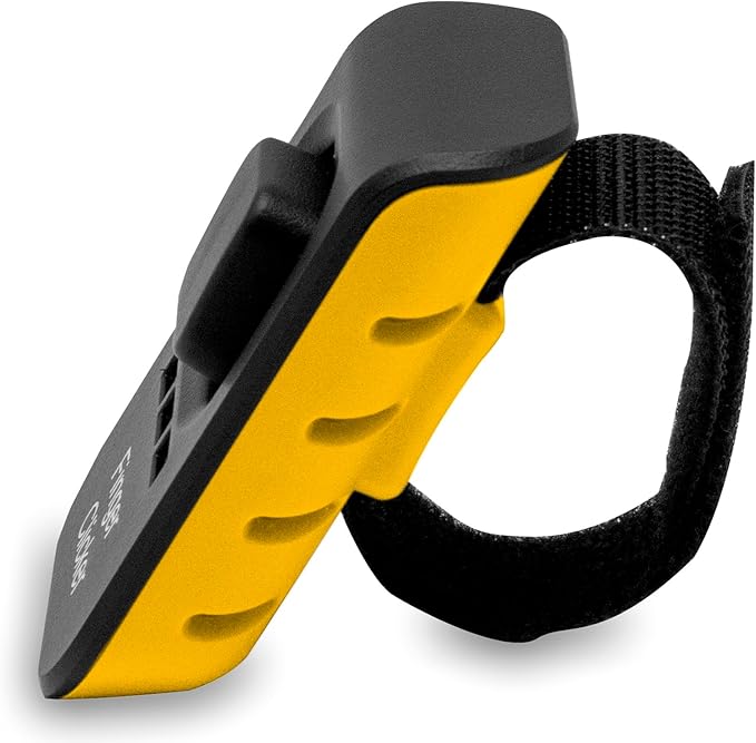 Educator Dog Training Finger Clicker Audible Positive Reinforcement Trainer – Manual Clicker with 4 Adjustable Sound Levels & Velcro Finger Strap – Portable Pet Obedience Training Tool, Yellow