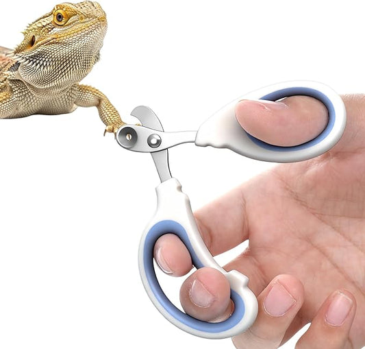 Small Animal Nail Clippers, Stainless Steel Bearded Dragon Nail Clippers, Cat Nail-Clipper, Professional Reptile Grooming Tool with Precise Angled Edge, Claw Trimmer for Birds, Cat, Dog Small Animals