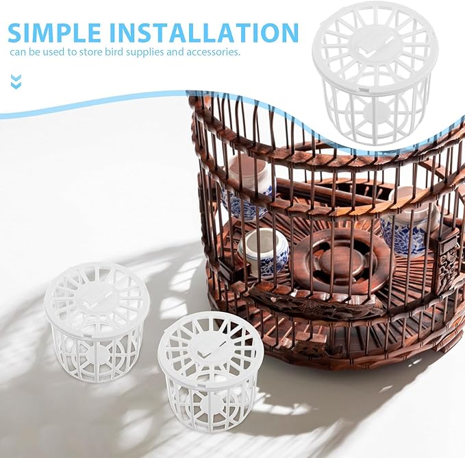 Abaodam 4pcs Plastic Bird Nest Boxes for Finch Breeding Canary Cage Bird Hut Cage Accessories Breeding Nesting Material Storage Baskets for Parrot Pet Supplies