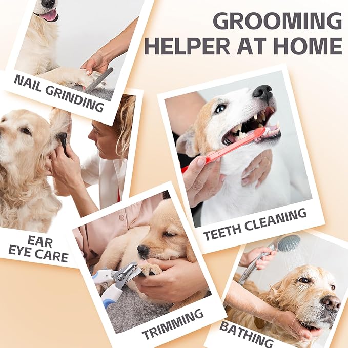 ATESON Dog Grooming Hammock for Medium/Large Dogs with Nail Clippers/Nail Trimmers, Dog Grooming Harness for Nail Trimming, Pet Grooming Sling Helper