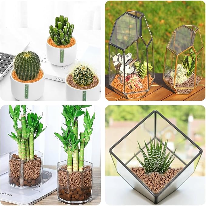 0.88 LB Brown Decorative Succulent Cactus Gravel,Terrarium Small Rocks | Indoor Plants Orchid Soil Cover Stones,Candle Holder Vase Filler Decor Pebbles,2-5mm