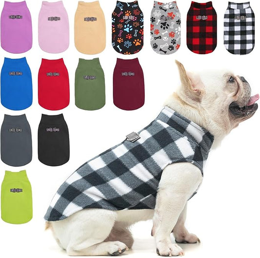 BEAUTYZOO XS Dog Sweaters, Soft Fleece Vest Pullover Dog Jacket with D-Ring Leash Attachment, Warm Winter Dog Clothes Cold Weather Doggy Chihuahua Sweater for Small Dogs Cats Boy or Girl, XSmall