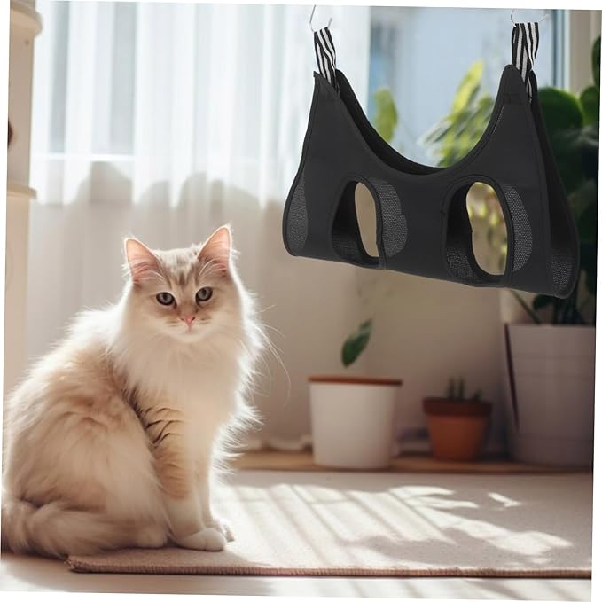 Pet Hammock for Cats and Dogs Grooming Organizer for Nail Clipping Space-Saving Design for Wall Door Stylish Integration Home Decor