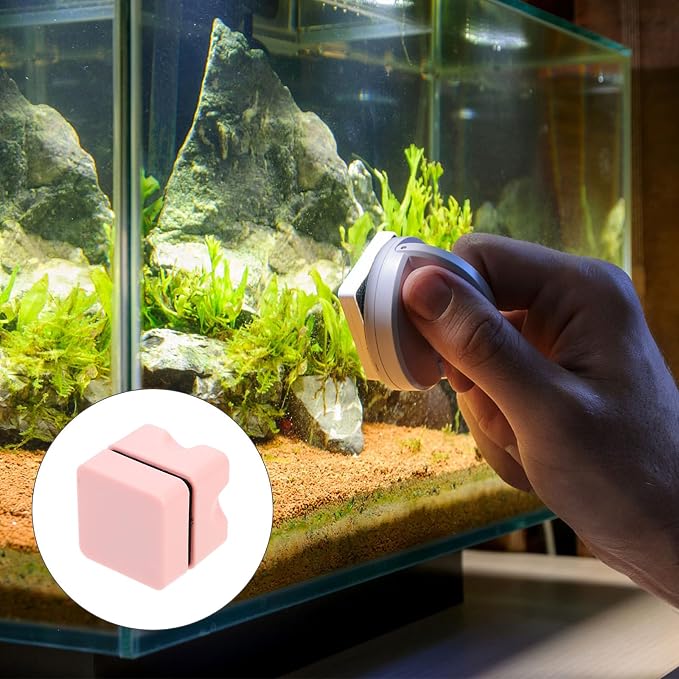 Mipcase Magnetic Fish Tank Cleaning Brush 1.25In Aquarium Magnet Scraper for Small Fish Tank Floating Glass Accessory for Easy Hand