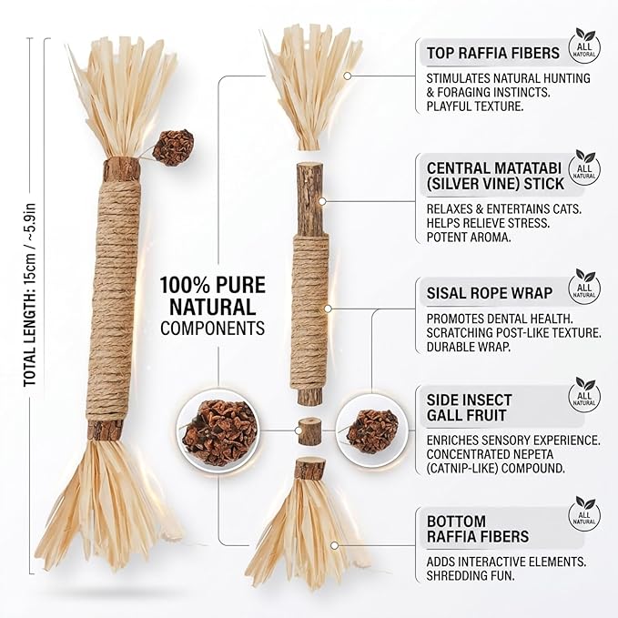 Cat Toys 12Pack Silvervine Chew Stick 12Pack Kitten Treat Catnip Toy Kitty Natural Stuff Catnip Matatabi for Cleaning Teeth Indoor Dental Snack Interactive