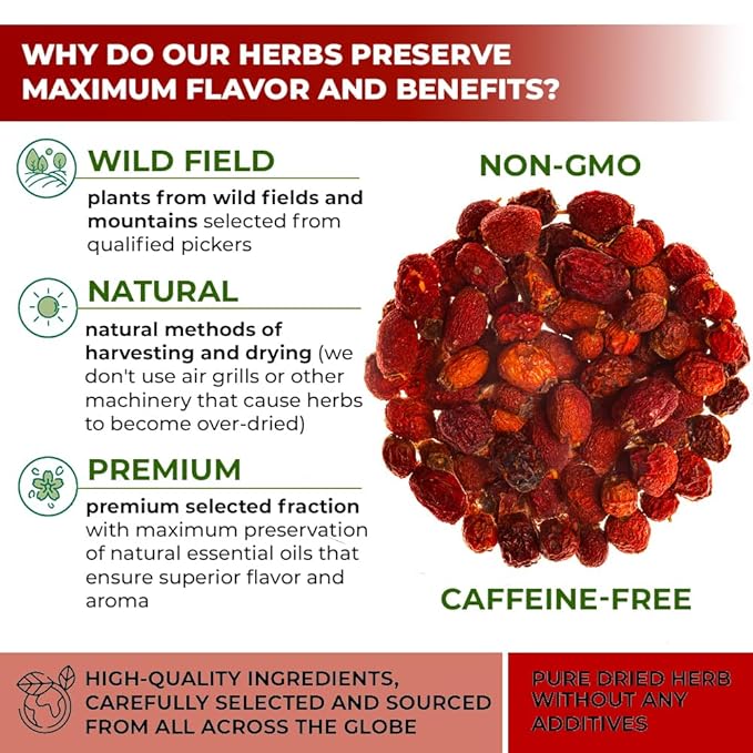 16 oz. Hawthorn Berry Herb Tea Espino blanco (Crataegus L.) - 453g Hawthorn Berry Tea
