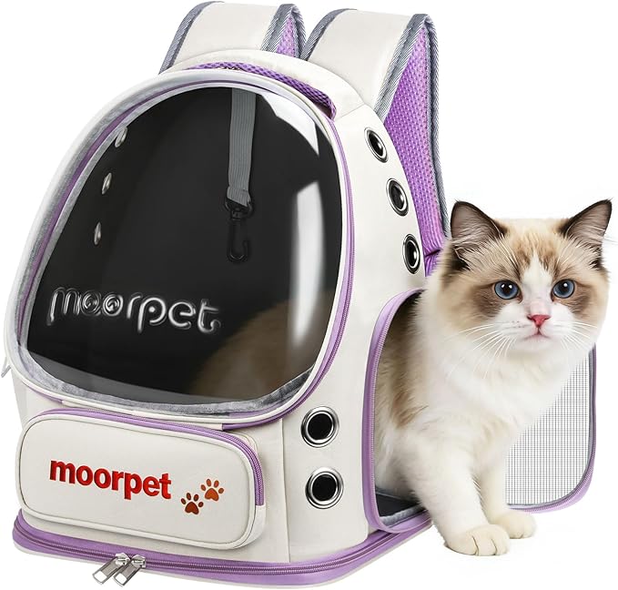 Cat Carrier Backpack, Large Cat Bubble Backpack, Breathable Pet Carrier Backpack, Cat Backpack for Small Dog Kitten Cats, Carrying Bag for Travel Hiking