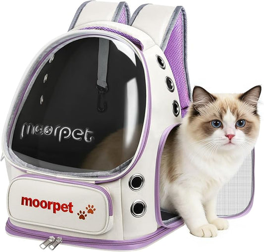 Cat Carrier Backpack, Large Cat Bubble Backpack, Breathable Pet Carrier Backpack, Cat Backpack for Small Dog Kitten Cats, Carrying Bag for Travel Hiking