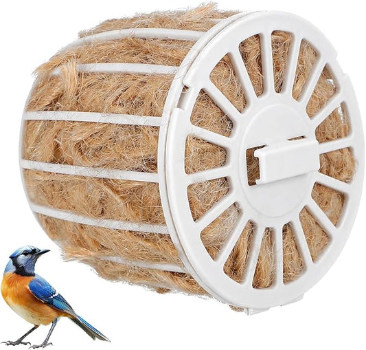 Abaodam Bird Nesting Material Cotton and Jute Bedding with Basket Soft and Breathable Nesting Supplies for Parakeets Finches Canaries Small Birds Garden Decoration