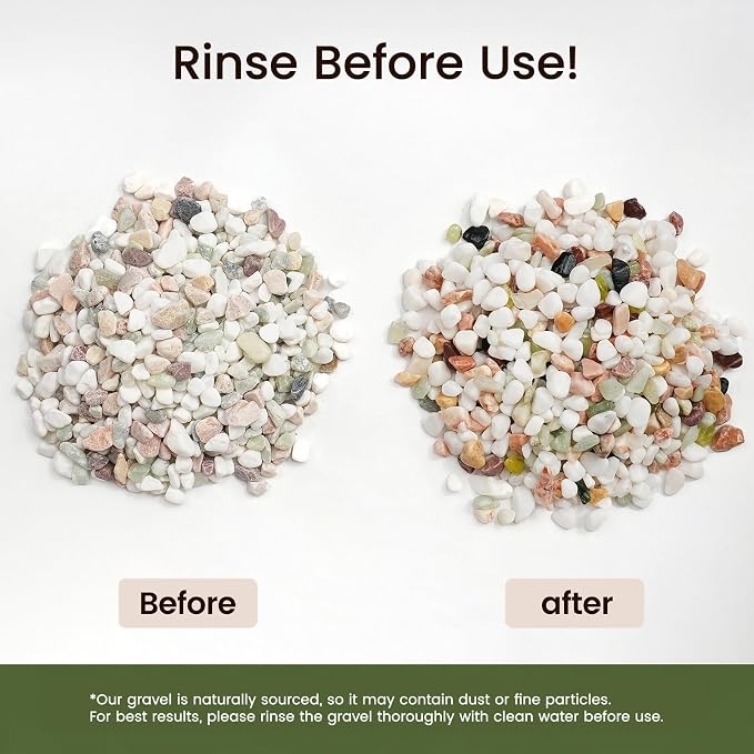 12 LBS Natural Gravel for Fish Tank, StoneCreek Betta Fish Aquarium Gravel, Vase Filler, River Rocks, Fish Tank Decorations, Perfect for Aquarium Decor, Fish Tank, & Indoor Plant, Mixed Color