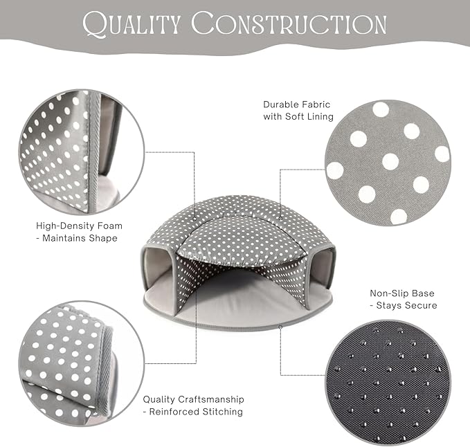 Guinea Pig Hideout Tunnel Bed, Washable Soft Small Animal Hideaway for Ferret, Chinchilla, Dwarf Bunny - House Pet Cage Accessory