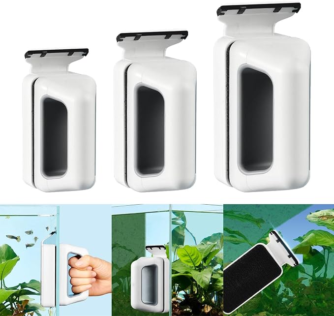 MOMOJIA Magnet Brush Aquarium Tool Glass Algae Scraper Tool Fish Tanks Tool Window
