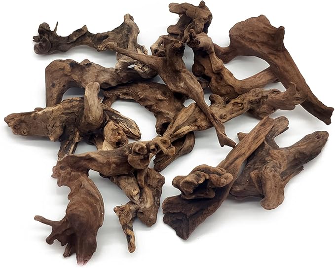 Hamiledyi Aquarium Driftwood 10 PCS Natural Wood Driftwood Branches Fish Tank Habitat Decor Sinkable Reptile Tree Log Decorations Assorted Terrarium Ornament for Aquarium Fish Reptiles Tank Small
