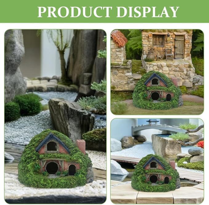 NUOBESTY Resin Aquarium Decoration Betta Fish Hideout European Castle Charm Antique Roman Column Ruins Design Decorative Fish Tank Ornament Easy Installation