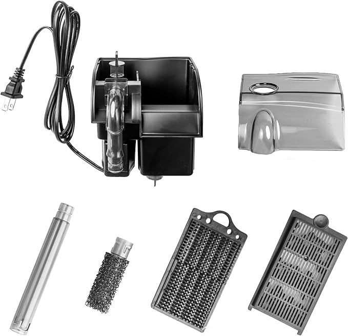 Aquatop Forza 80 GPH Power Filter for Aquariums –15-25 Gal Freshwater & Saltwater – Advanced Filtration Design – Keeps Water Crystal Clear – PFE-3