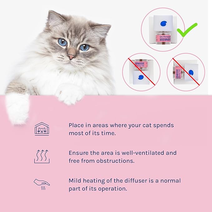 Pheromone Diffuser for Cats, Feline Comfort Diffusers| Supports Relaxation & Harmony | 60-Day Starter Kit (2 x 1.4 fl.oz) | Compatible with Most Standard Diffusers
