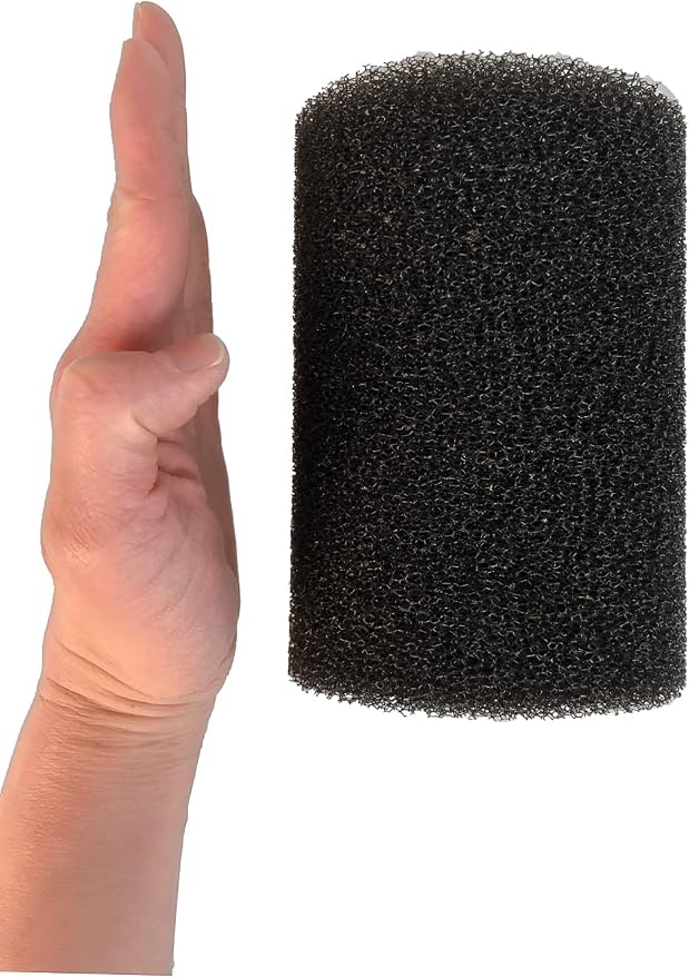 2 Pack X-Large Overflow Filter Box Intake Round Pre-Filter Foam Sponge 5.91" x 4.13" for Aquariums and Ponds (Coarse 25PPI)