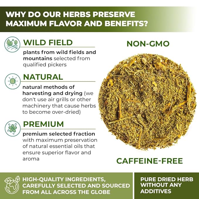 1.8 oz. Dried Mistletoe Herb Tea Goat'S (Viscum) - 50g Mistletoe Herb Herbal Tea Muerdago