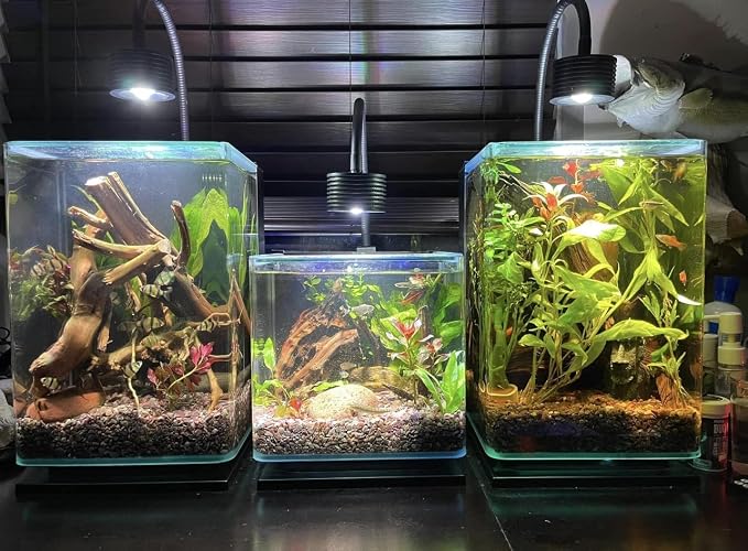 Lominie Aquarium Plant Light LED Aquarium Light Nano Freshwater Fish Tank LED Light for Refugium Planted Tank with Gooseneck