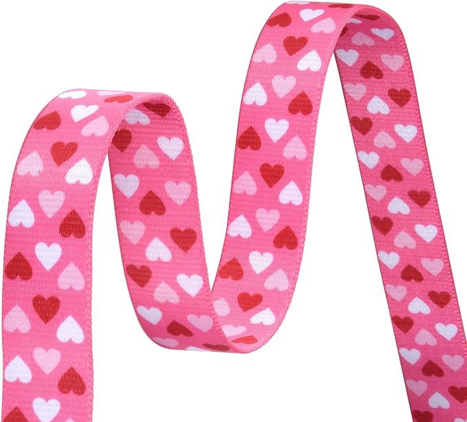 Mihqy Dog Collar and Leash Set - Adjustable Heart Dog Collar - Love Theme - Perfect for Small Medium Large Dogs(Pink Heart Set,L)