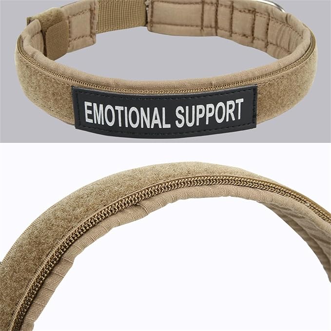 EXCELLENT ELITE SPANKER Tactical Small Puppy Dog Collar Nylon Adjustable Heavy Duty Military for Small Medium and Large Dogs Pet Soft Padded Dog Collar(COB-L)