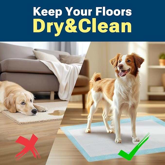 Clean Spaces Extra Large Puppy Pads 28"x34",Super Absorbent Disposable Pee Pads for Dogs / Wee Wee Pads / Potty Training Pads, Incontinence Bed Underpads for Adults, 50 Count
