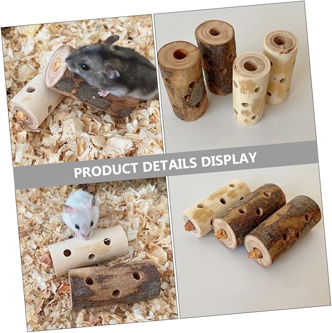 2pcs Apple Wood Nibbling Stick for Hamsters Guinea Pigs Rabbits Natural Pet Chew Toys for Teething