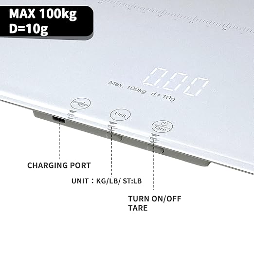 Digital Pet Scale for Dogs and Cats,Dog Scale,Max 220lbs,Rechargeable Version, 3 Weighing Modes lbs,kg,st,Precision 10g, 27.16X 12.99 Inches