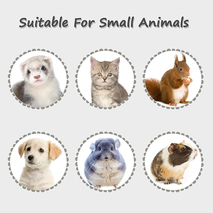 LOS ANDES 16.9oz Small Animal Water Bottle for Cage,Crate, Top Fill Water Dispenser for Guinea Pigs/Bunnies/Ferrets/Squirrel/Hedgehog/Hmaster, BPA Free, Updated Mouth, Blue