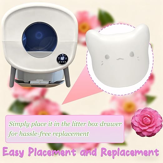 PurifyLogix 6PCS Universal Pets Deodorizing Pods for Automatic Cat Litter Box, Odor Remover for Fumoi Automatic Cat Litter Box, Camellia Flower Scented, Long-Lasting Fragrance, Keep Home Fresh