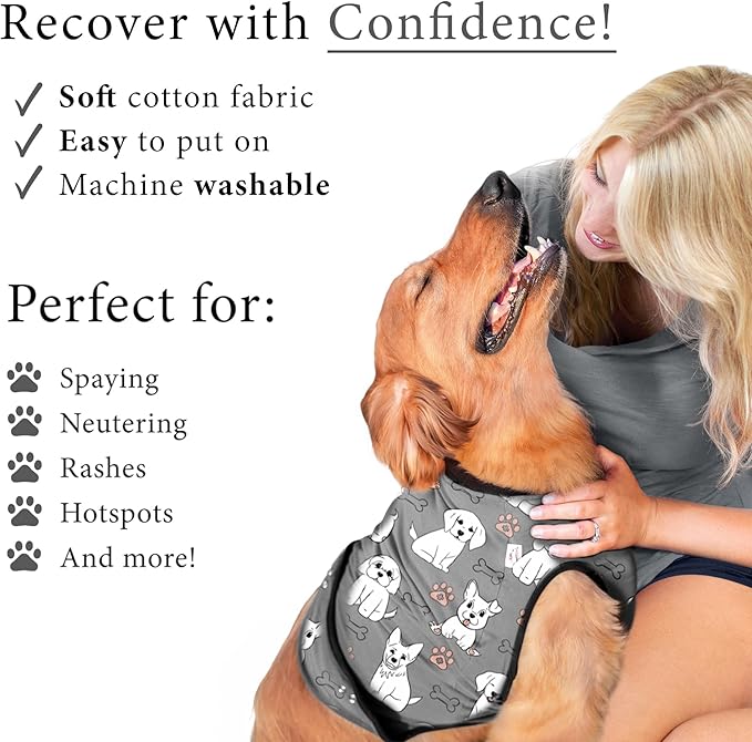 BellyGuard Dog Surgery Recovery Suit, Dog Onesie for Post-Op Care, Recovery Apparel for Female and Male, Surgical Body Cover for Canine Healing Support