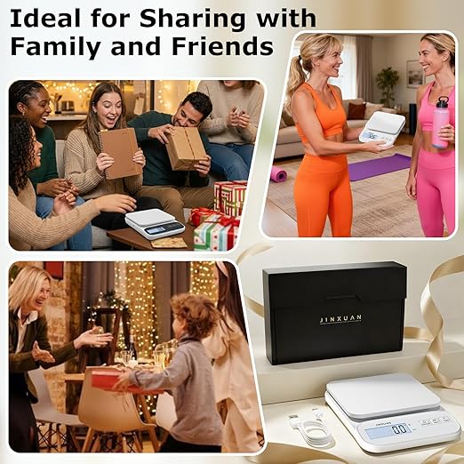 Kitchen Scale Food Scale 5kg/0.1g Digital Scale Food Weighing Scale for Cooking Baking Weight Loss, Rechargeable Coffee Scale Precision Baking Scale with Large Backlit LCD Display, USB Cord