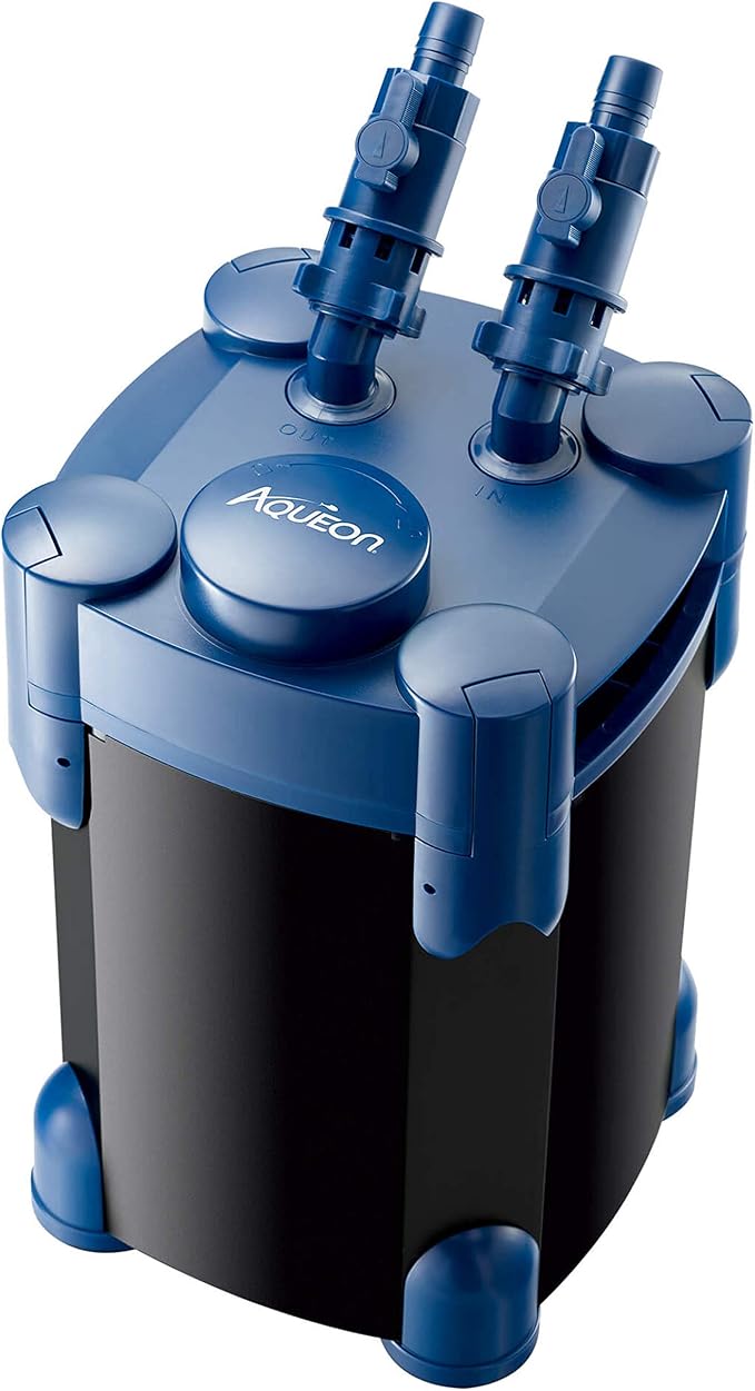 Aqueon QuietFlow Aquarium Fish Tank Canister Filter for 55-100 Gallon Aquariums | 55-100 gallon fish tank filter with biological, chemical and mechanical stages, spray bar and polishing unit
