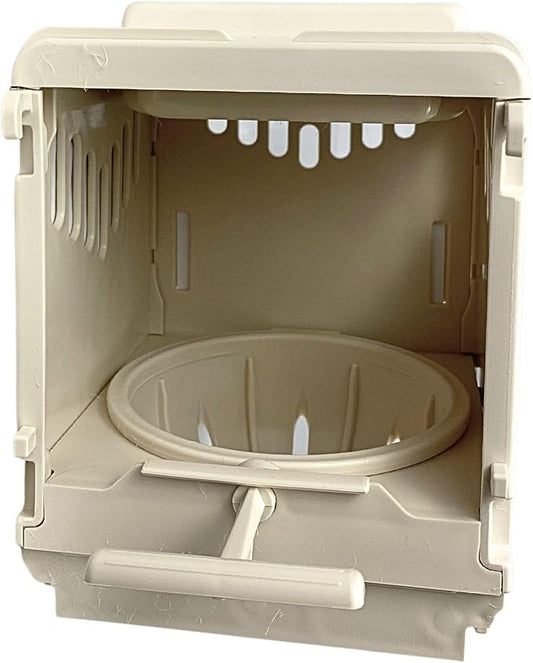 Plastic Bird Nest Box, Removable and Portable Nest Cup with Sliding Back Door for Easy Cleaning and Deposit to Store The Eggs of Canaries, Finches, Exotic Birds and Small Parrots