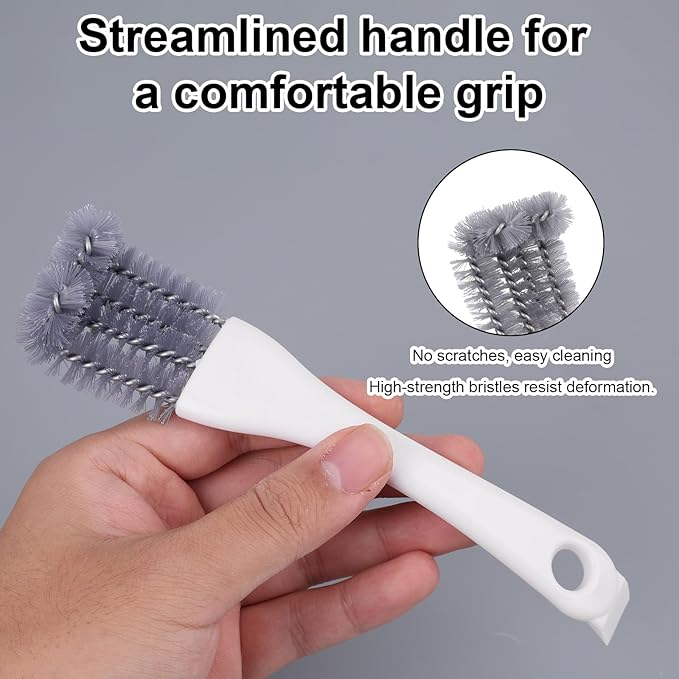 2pcs Bird Cage Cleaner with Long Handle, Bird Cage Brush Droppings Removal Tool for Small Animals Remover Parrot Bath Perches Cleaning Accessories