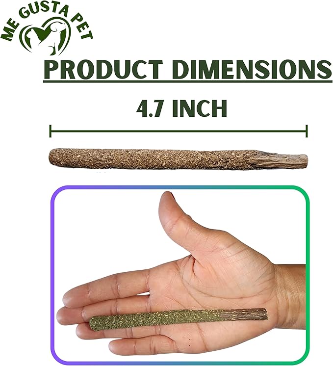 12 Pack Silvervine Sticks Cat Toy, Natural Chew Stick for Dental Care Teeth Cleaning,Matatabi Cat nip Treat Toys for Indoor Cats & Kittens Catmint Silvervine Blend Sticks