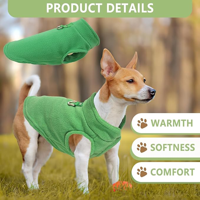 2 Pack Large Dog Sweater, XXXL Dog Sweater, Fleece Dog Sweaters with Leash Ring Winter Warm Pet Sweater Thick Clothes Pullover Dog Sweatshirt Coat,XXXL (Blue,Green)
