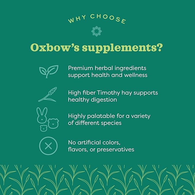 Oxbow Natural Science Vitamin C Supplement, Vitamin C & High-Fiber Timothy Hay, Guinea Pig Items, Made in the USA, Small Pet Supplies, Recommended by Veterinarians, 4.2 oz
